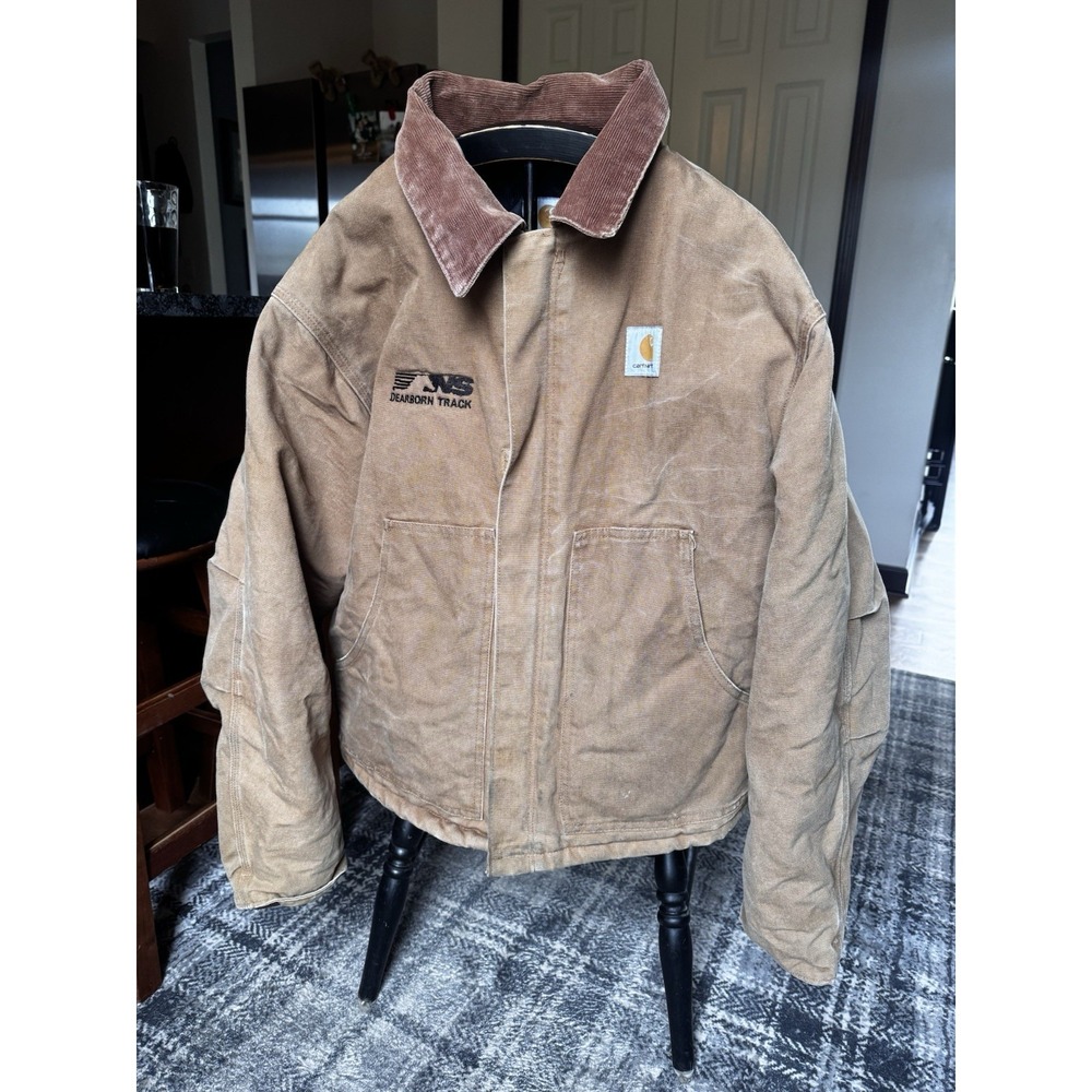 Vintage Carhartt J02 Style Jacket USA Norfolk Southern Railroad Dearborn 52R XXL